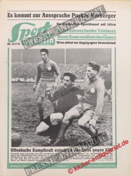 Sportmagazin Nr. 6A, 11.02.1957 bis 17.02.1957