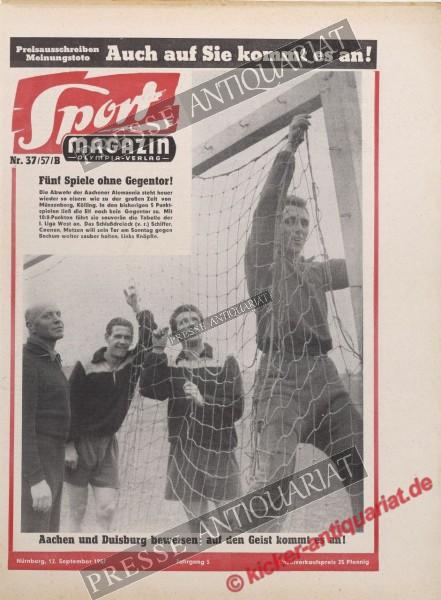 Sportmagazin Nr. 37B, 12.09.1957 bis 18.09.1957