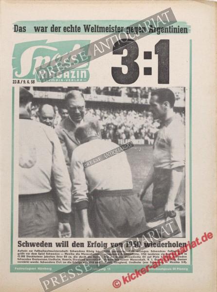 Sportmagazin Nr. 23A, 09.06.1958 bis 15.06.1958