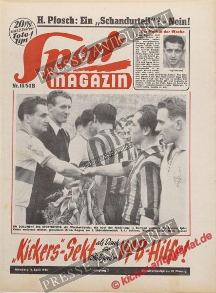 Sportmagazin Nr. 14B, 08.04.1954 bis 14.04.1954