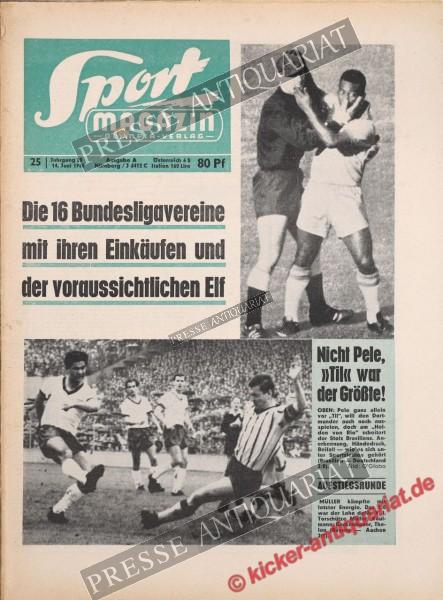 Sportmagazin Nr. 25A, 14.06.1965 bis 20.06.1965