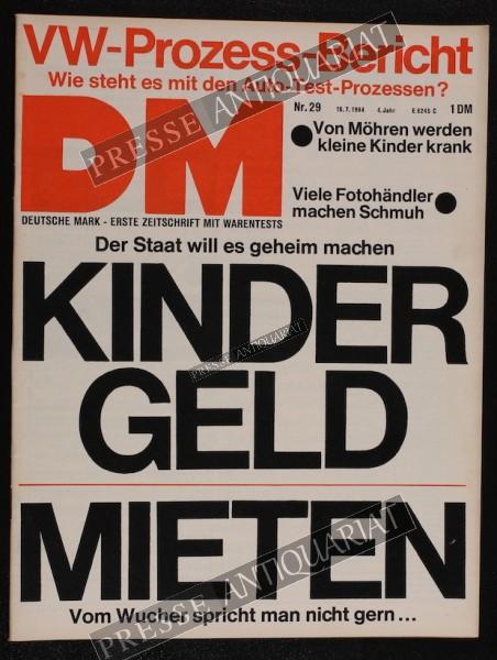 DM Die Deutsche Mark Zeitschrift mit dem Warentest, 16.07.1964 bis 22.07.1964