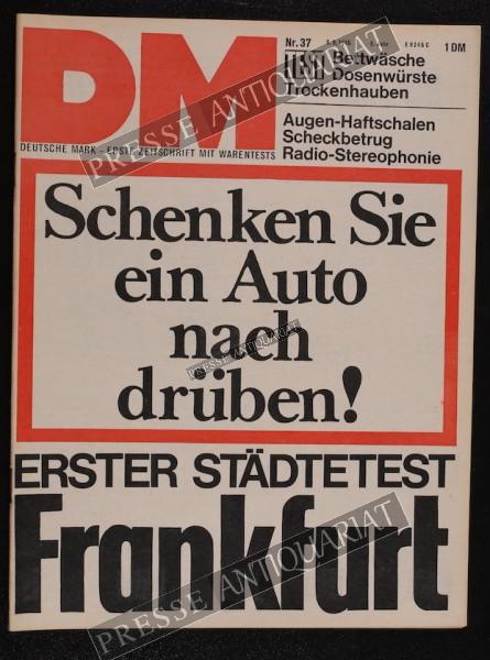 DM Die Deutsche Mark Zeitschrift mit dem Warentest, 09.09.1965 bis 15.09.1965