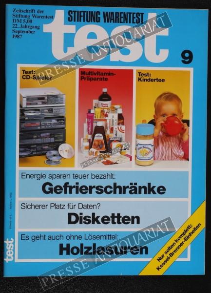 Test Zeitung der Stiftung Warentest, 01.09.1987 bis 30.09.1987
