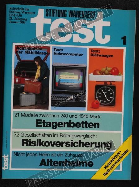 Test Zeitung der Stiftung Warentest, 01.01.1986 bis 31.01.1986