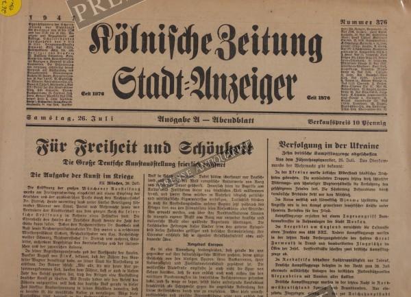 Kölnische Zeitung Abendblatt, 26.07.1941