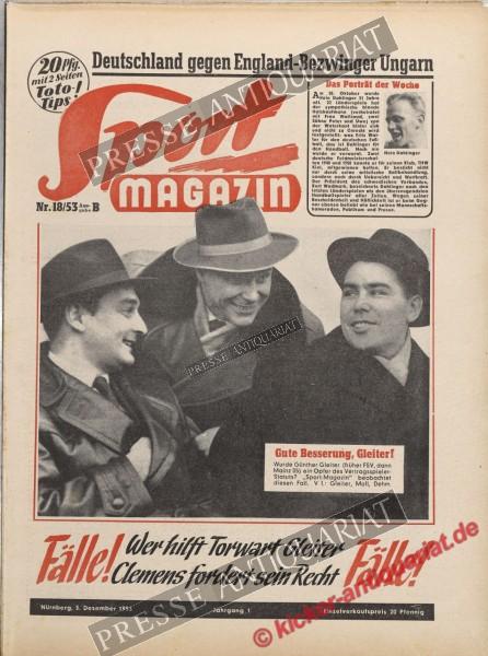 Sportmagazin Nr. 18B, 03.12.1953 bis 09.12.1953