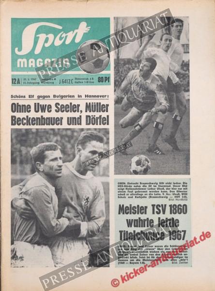 Sportmagazin Nr. 12A, 20.03.1967 bis 26.03.1967