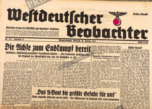 Westdeutscher Beobachter, 26.02.1941