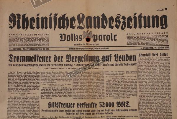 Rheinische Landeszeitung, 10.10.1940