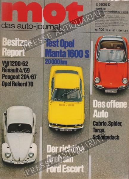 Mot Auto Journal, 26.06.1971 bis 09.07.1971