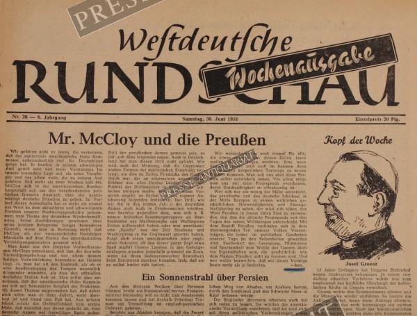 Westdeutsche Rundschau, 30.06.1951