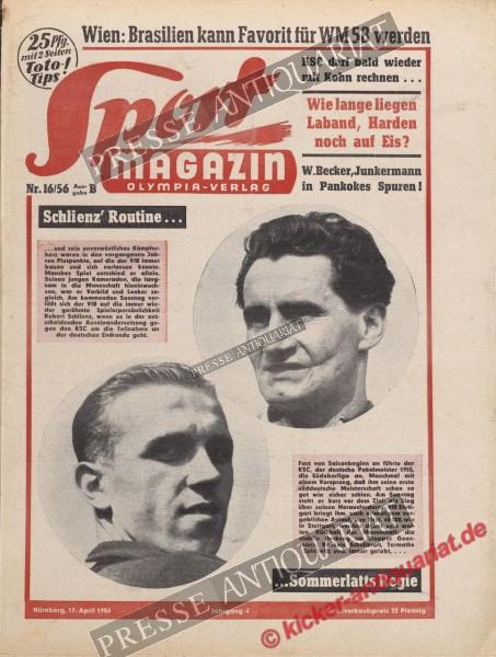 Sportmagazin Nr. 16B, 19.04.1956 bis 25.04.1956
