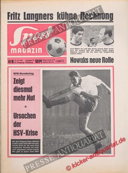 Sportmagazin Nr. 41B, 12.10.1967 bis 18.10.1967
