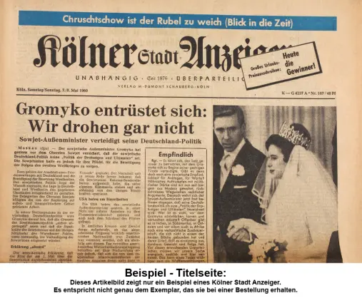 Kölner Stadt Anzeiger, 30.03.1963 bis 31.03.1963